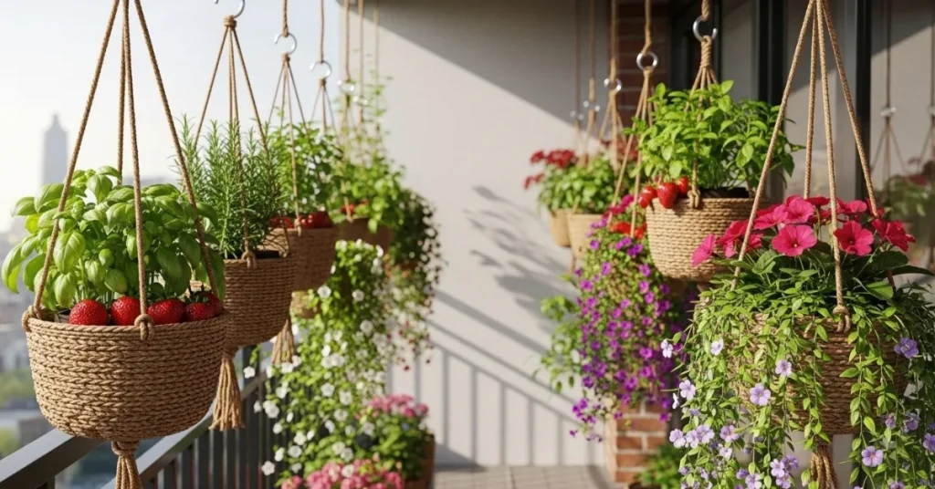 DIY Balcony Garden Projects with Hanging Planters